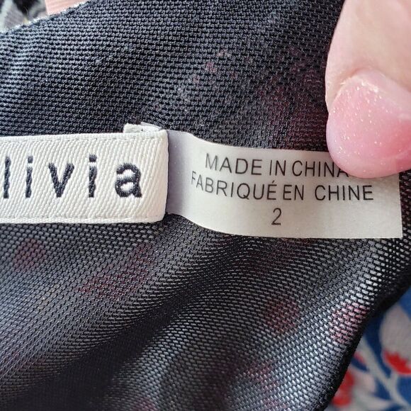 Alice and Olivia Delora Floral Midi Sheath Dress Size 2 Colorful Mosaic Stretch - Picture 10 of 14